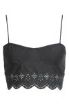 Mango Luisa Crop Top In Black