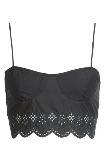 Mango Luisa Crop Top In Black