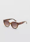 Mango Lunettes De Soleil Cat-eye In Brown