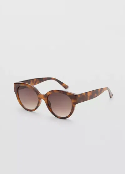 Mango Lunettes De Soleil Cat-eye In Brown