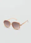 Mango Squared Frame Sunglasses Yellow