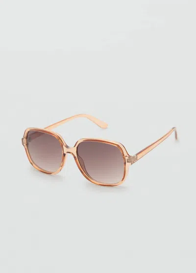 Mango Squared Frame Sunglasses Yellow
