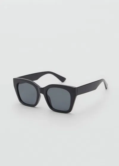 Mango Lunettes De Soleil Monture Carrée Noir - Femme - Taille Unique -