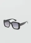 Mango Squared Frame Sunglasses Black