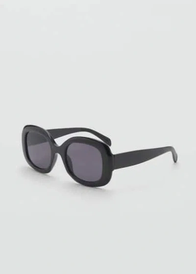 Mango Squared Frame Sunglasses Black