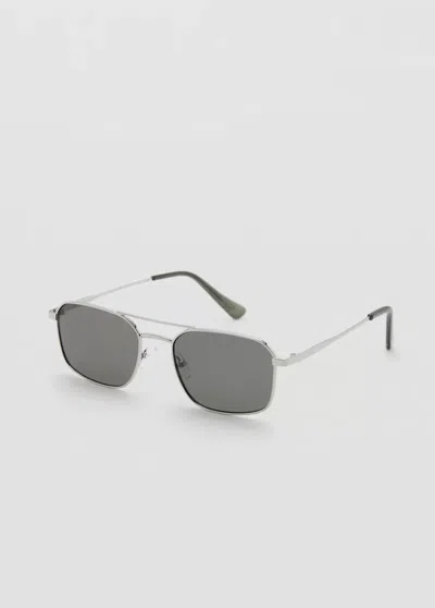 Mango Lunettes De Soleil Monture Métallique In Metallic