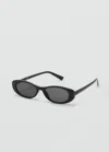Mango Oval-frame Sunglasses Black