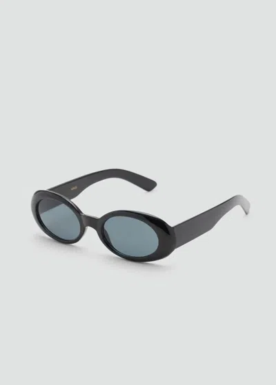 Mango Lunettes De Soleil Monture Ovale Noir - Femme - Taille Unique -  In Black
