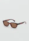 Mango Resin Frame Sunglasses Chocolate