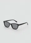Mango Lunettes De Soleil Monture Plastique Noir - Femme - Taille Unique -