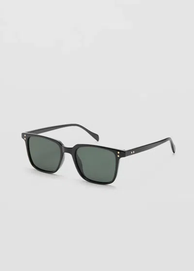 Mango Lunettes De Soleil Monture Rectangulaire In Black