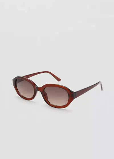 Mango Lunettes De Soleil Monture Rectangulaire In Brown