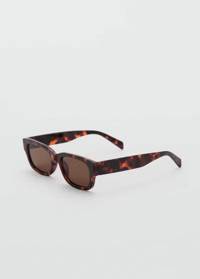 Mango Rectangular-frame Sunglasses Chocolate