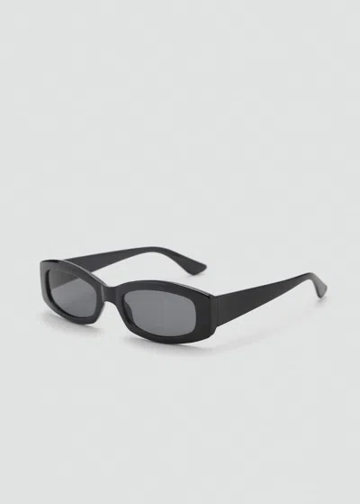 Mango Lunettes De Soleil Monture Rectangulaire Contrastée Noir - Femme - Taille Unique -