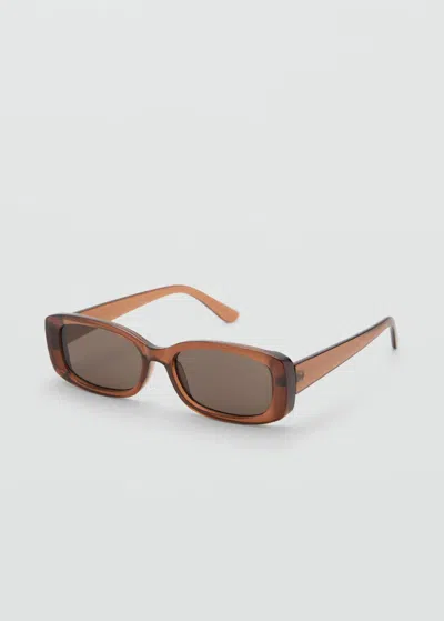 Mango Rectangular-frame Sunglasses Brown