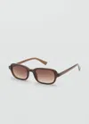 Mango Rectangular-frame Sunglasses Brown