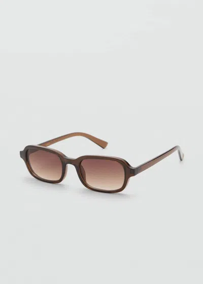 Mango Rectangular-frame Sunglasses Brown