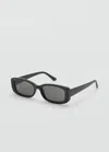 Mango Rectangular-frame Sunglasses Black