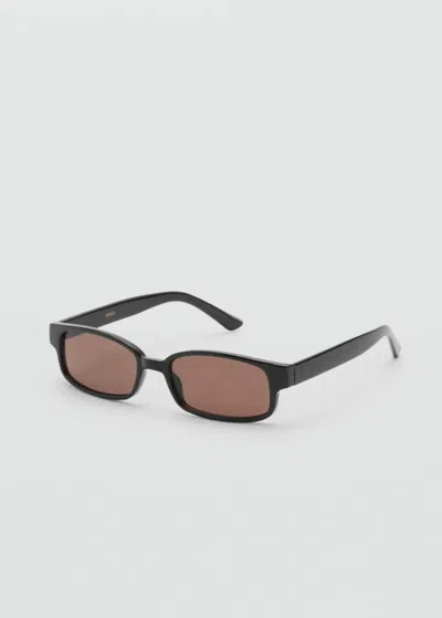 Mango Lunettes De Soleil Monture Rectangulaire Noir - Femme - Taille Unique -  In Black