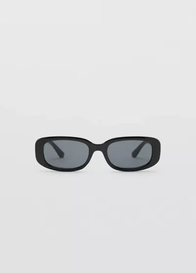 Mango Lunettes De Soleil Monture Rectangulaire In Noir