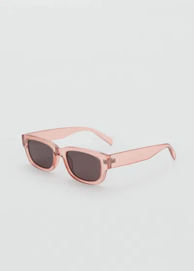 Mango Rectangular-frame Sunglasses Peach