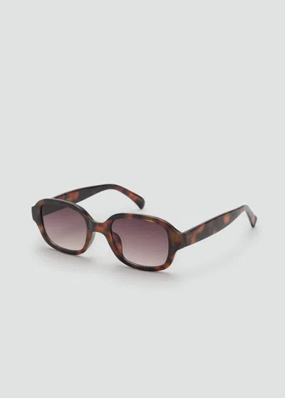 Mango Lunettes De Soleil Monture Semi-transparente Chocolat - Femme - Taille Unique -  In Brown