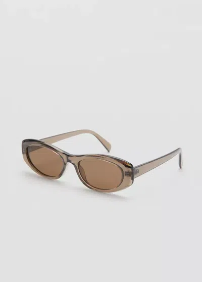 Mango Lunettes De Soleil Monture Semi-transparente In Gray