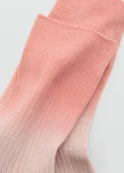 Mango Lurex Degraded Socks Peach