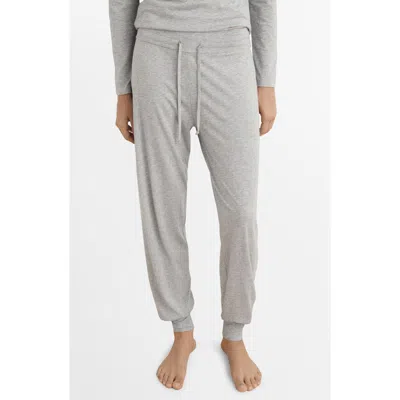 Mango Lyocell & Cotton Pajama Joggers In Gray