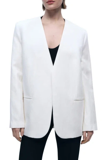 MANGO MANGO LYOCELL & LINEN SUIT BLAZER