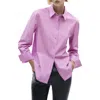 Mango Lyocell Blend Button-up Shirt In Fuchsia