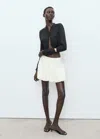 Mango Blouse En Lyocell Avec Alamares Noir - Femme - S -