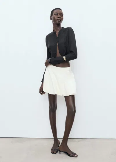 Mango Blouse En Lyocell Avec Alamares Noir - Femme - S -