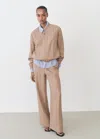 MANGO LYOCELL BOMBER JACKET MEDIUM BROWN