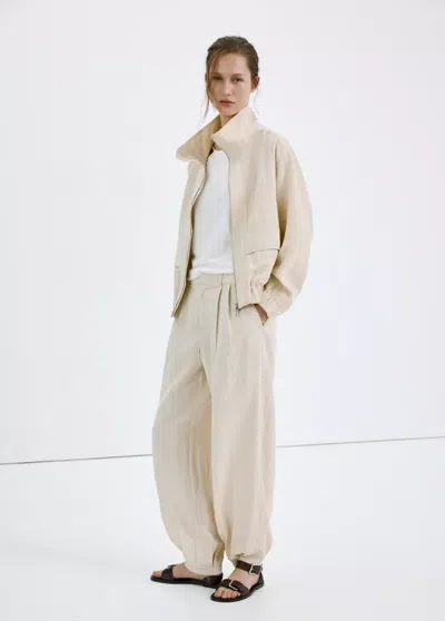 MANGO LYOCELL BOMBER JACKET
