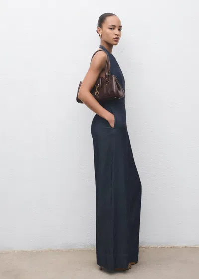 Mango Combinaison Lyocell Denim Bleu - Femme - M -  In Blue