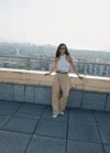 Mango Lyocell Paperbag Trousers Beige In Neutral