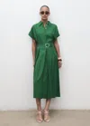 Mango Robe Chemise Lyocell Vert - Femme - L -  In Green