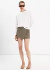 Mango Lyocell Skort In Blue