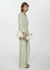 Mango Lyocell Suit Trousers Pastel Green In Vert Pastel