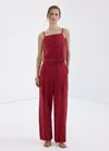 Mango Square Neck Button Front Top In Red