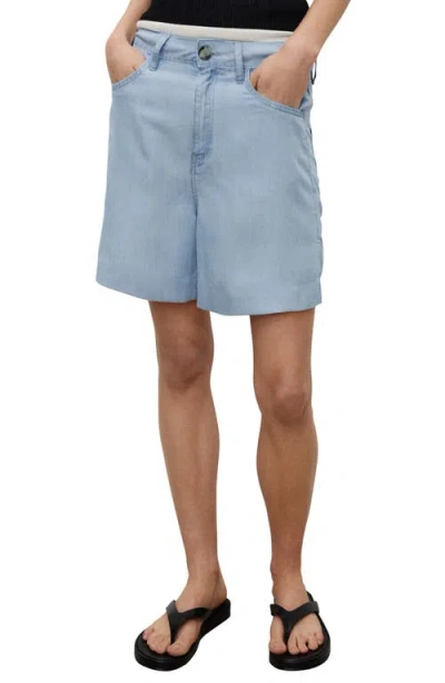 Mango Maddy High Waist Bermuda Denim Shorts
