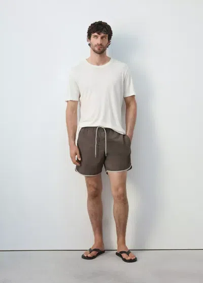 Mango Maillot De Bain Essentiel Cordon In Brown