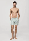 Mango Fruits Print Swimsuit Sky Blue In Bleu Ciel