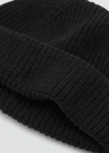 Mango Man Ribbed Wool Beanie Black In Black