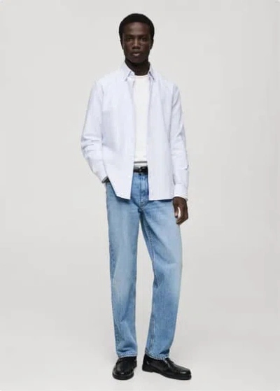 Mango Man Veste Worker Nylon Bleu - Homme - Xxl -  In Blue