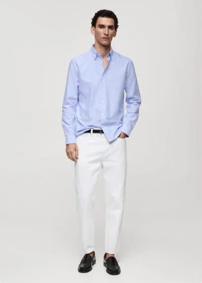 Mango Man Veste Worker Nylon Bleu Ciel - Homme - Xl -  In Sky Blue