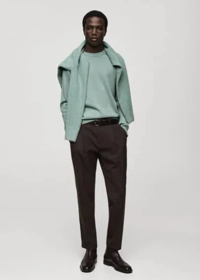 Mango Man 100% Cashmere Regular-fit Jumper In Aqua Green