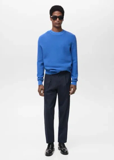 Mango Man Pull Bleu Porcelaine - Homme - Xxl -  In China Blue