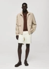 Mango Man 100% Cotton Jacket With Pockets In Beige